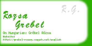 rozsa grebel business card