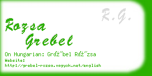 rozsa grebel business card